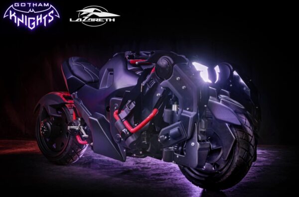 The Batcycle of Lazareth on display at the Paris Motor Show